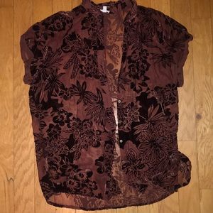 Sheer/Velvet Hawaiian Shirt 🌺🌺